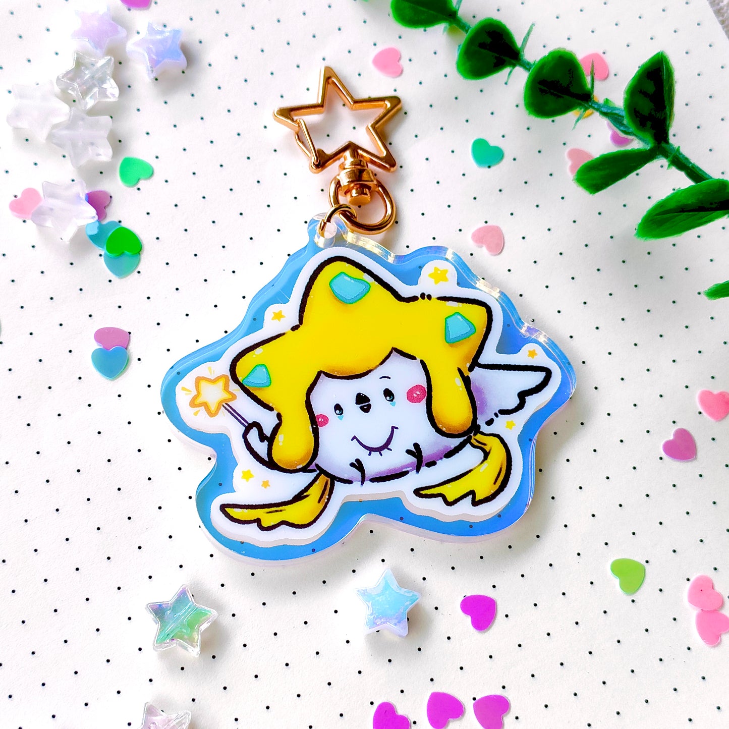 Big Rainbow Acrylic Charm: Mythical Poketama Jirachi