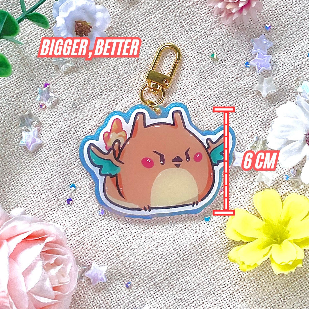 Big Rainbow Acrylic Charm: Poketama Charizard (updated)