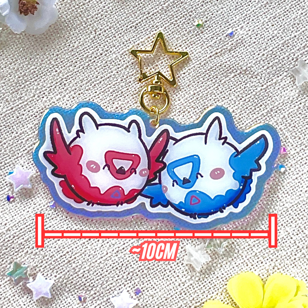 Rainbow Acrylic Charm: Legendary Poketama Latias & Latios