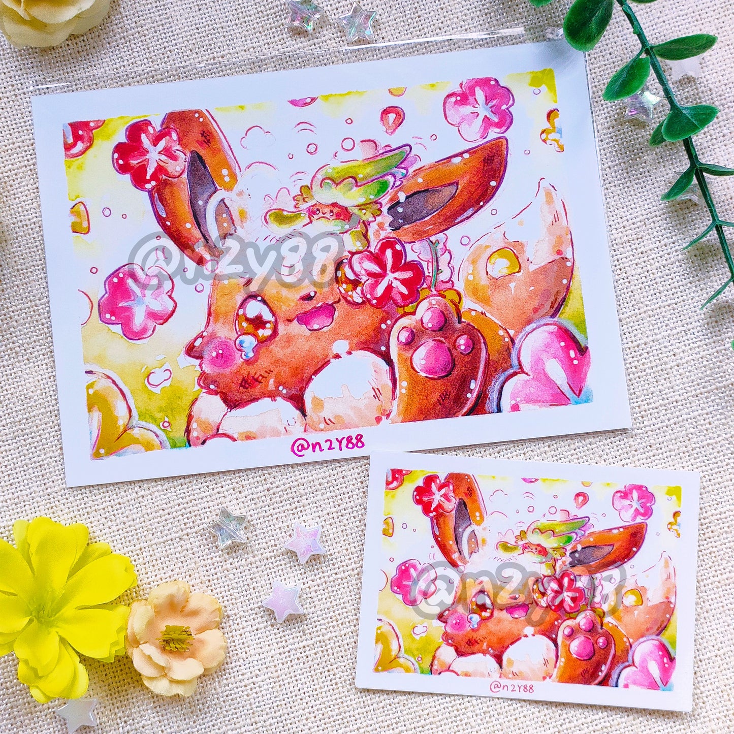 A6 Photo Prints: World Watercolor Month x Pkmn (10 designs)