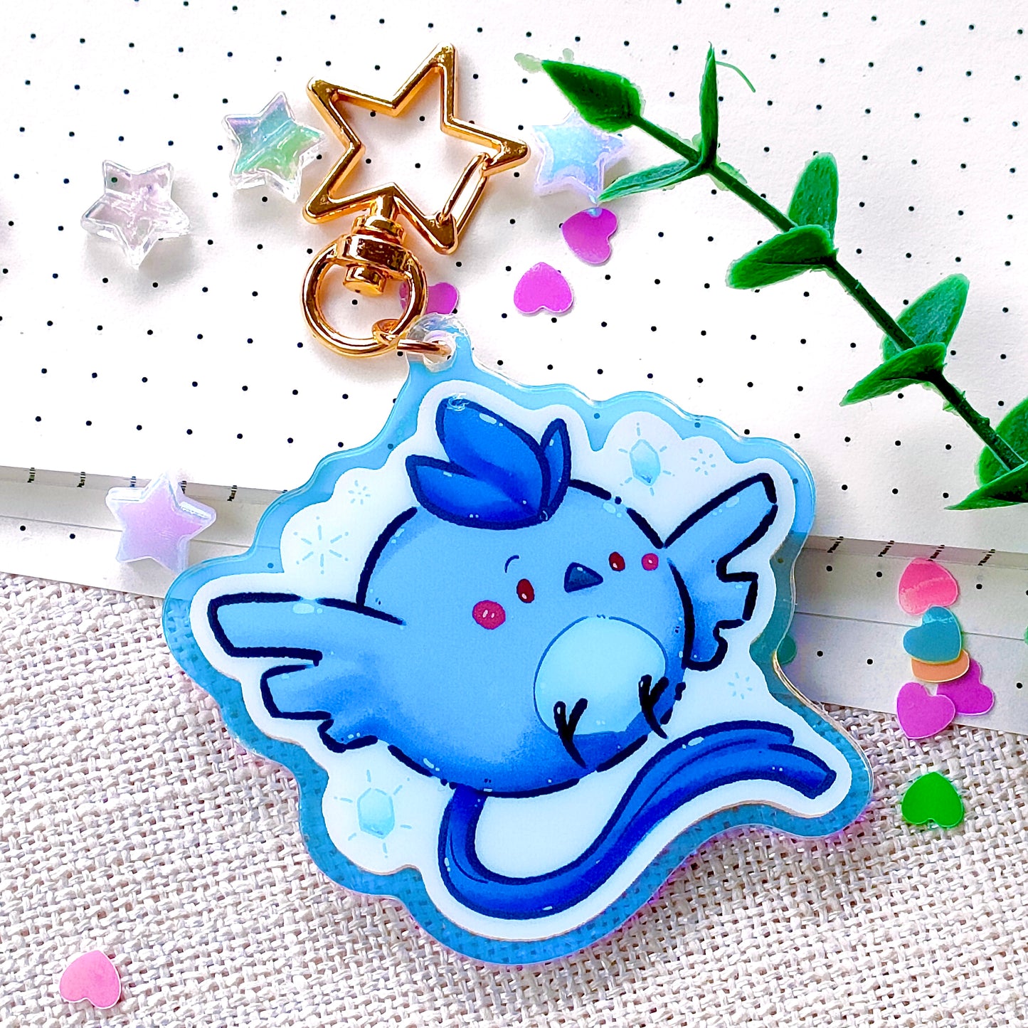 Big Rainbow Acrylic Charm: Legendary Poketama Birds (Articuno, Zapdos, Moltres)