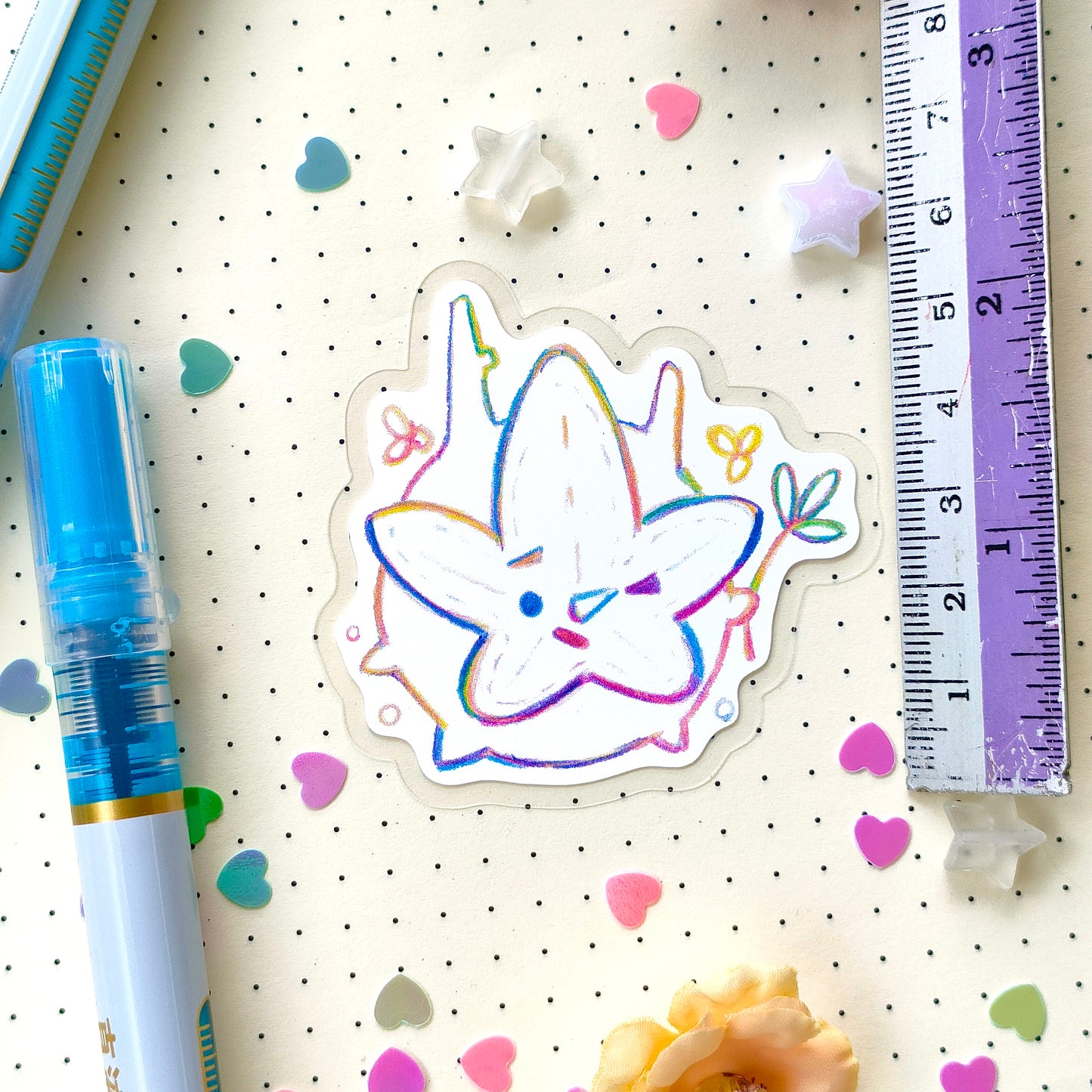 IRONURI: Durable & Repositionable Colouring Sticker Pack - Legend of Zelda Koroks (12 pc)