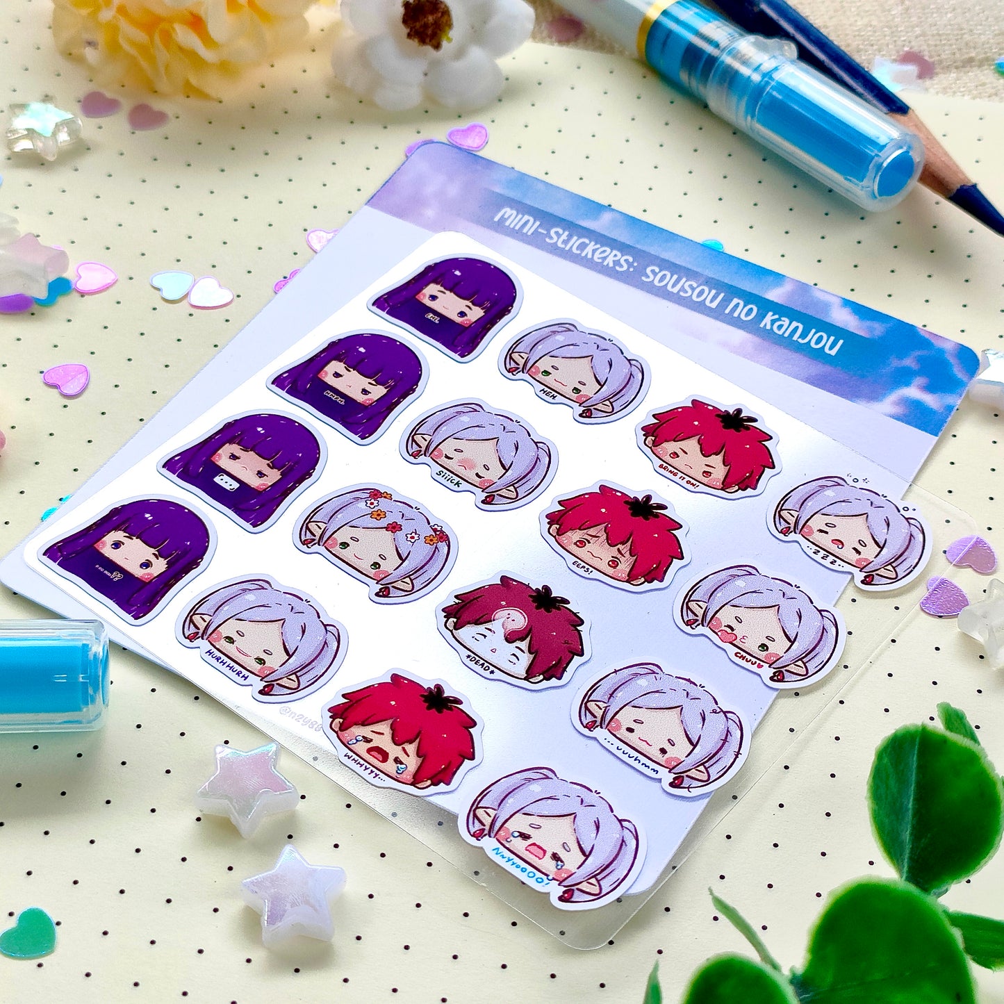 Bujo Planner Sticker Sheet: Sousou no Kanjou (Frieren & Friends)