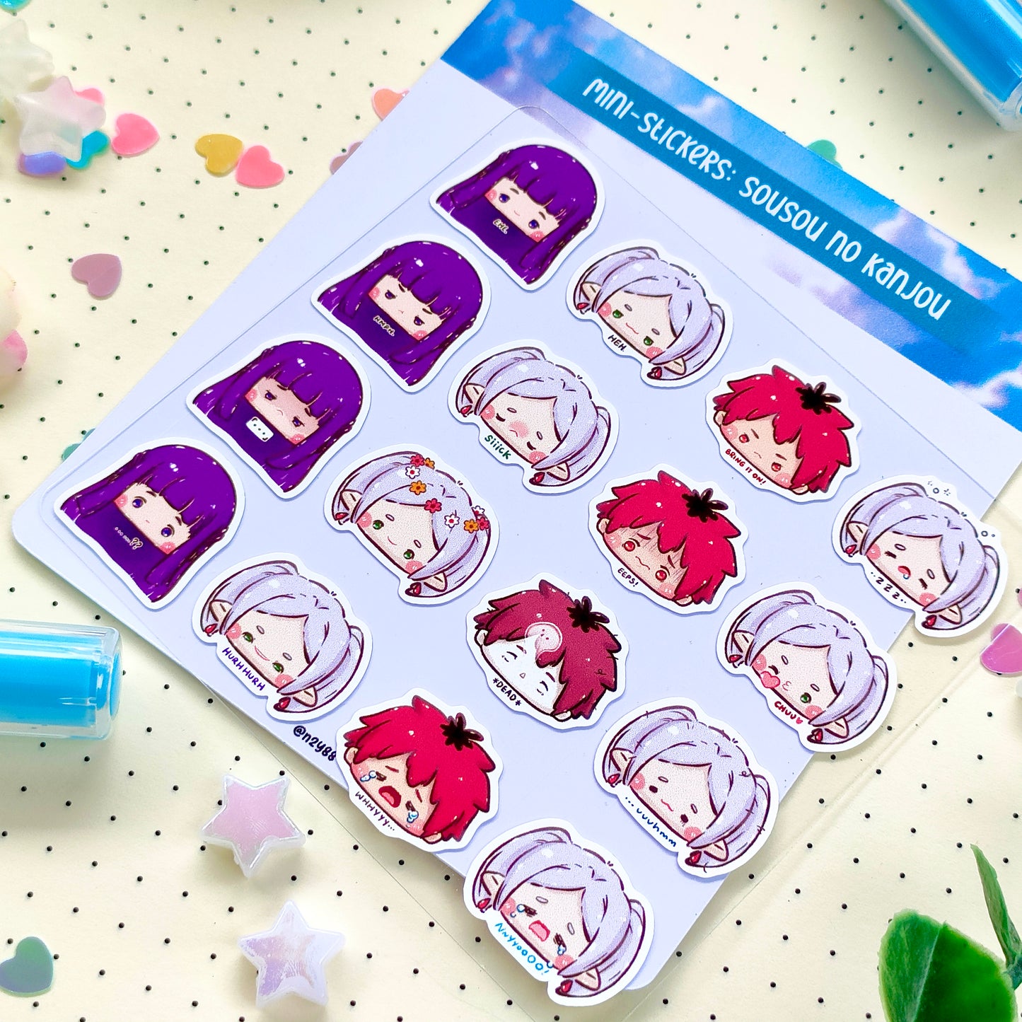 Bujo Planner Sticker Sheet: Sousou no Kanjou (Frieren & Friends)