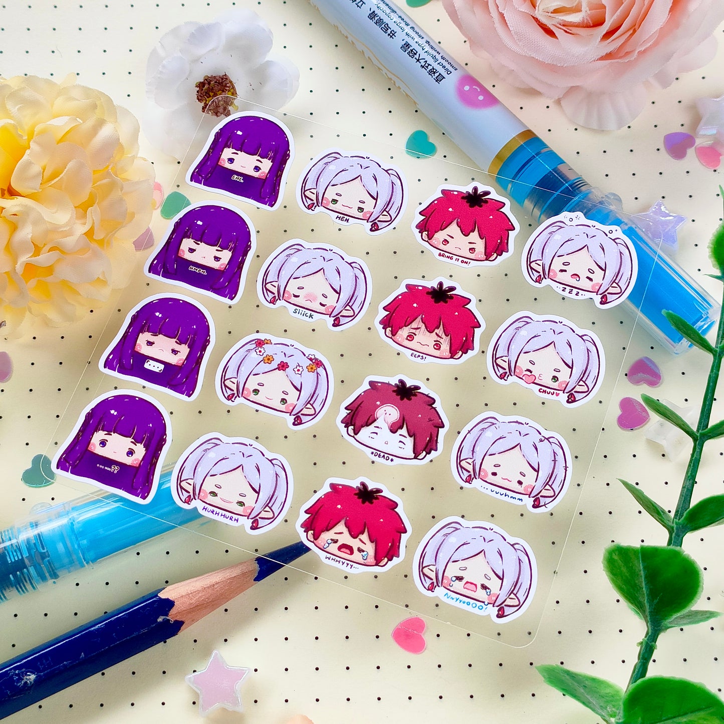 Bujo Planner Sticker Sheet: Sousou no Kanjou (Frieren & Friends)