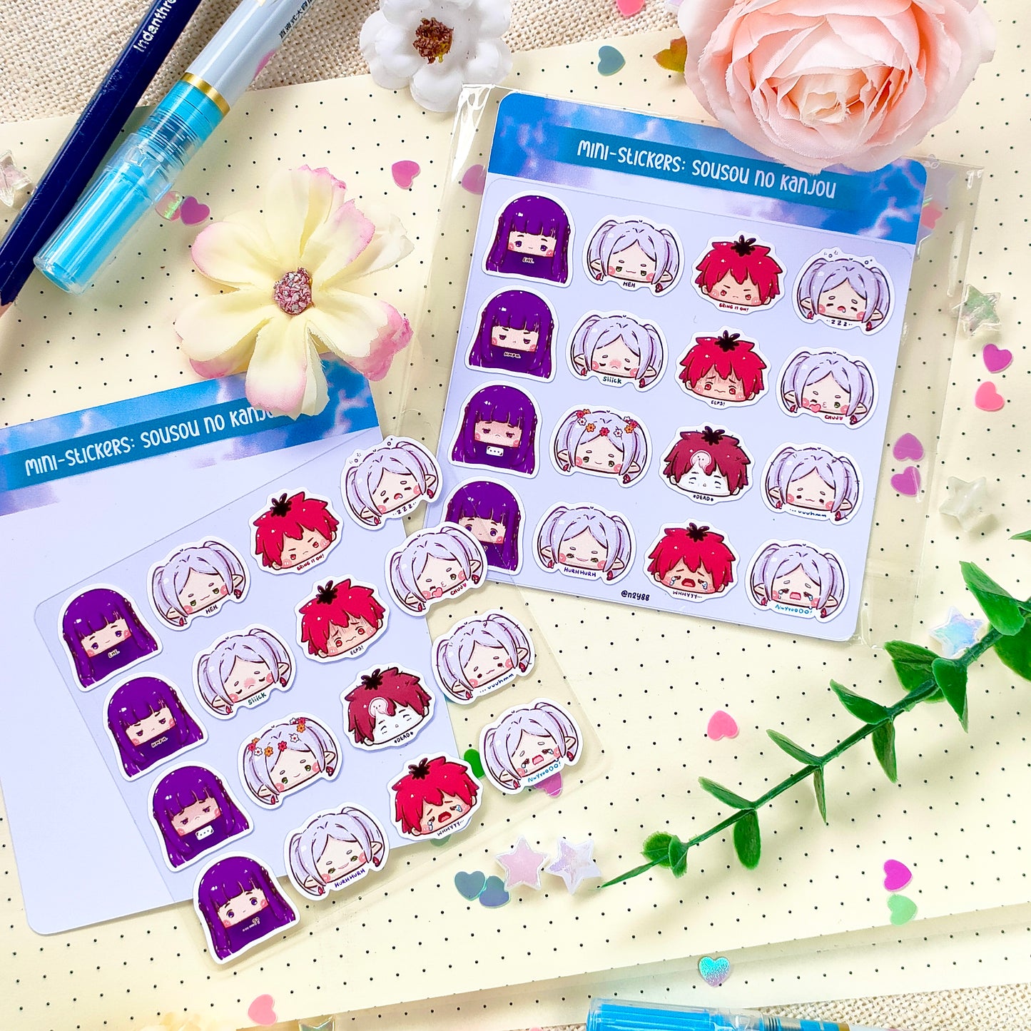 Bujo Planner Sticker Sheet: Sousou no Kanjou (Frieren & Friends)