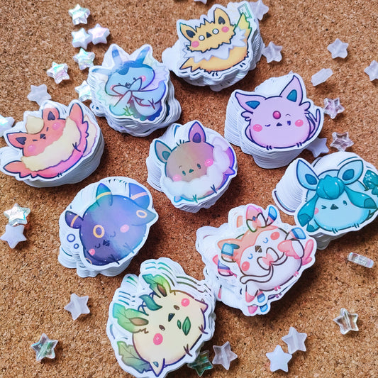 Waterproof, Holographic and Repositionable: Poketama Series - Eeveelutions (All 9)