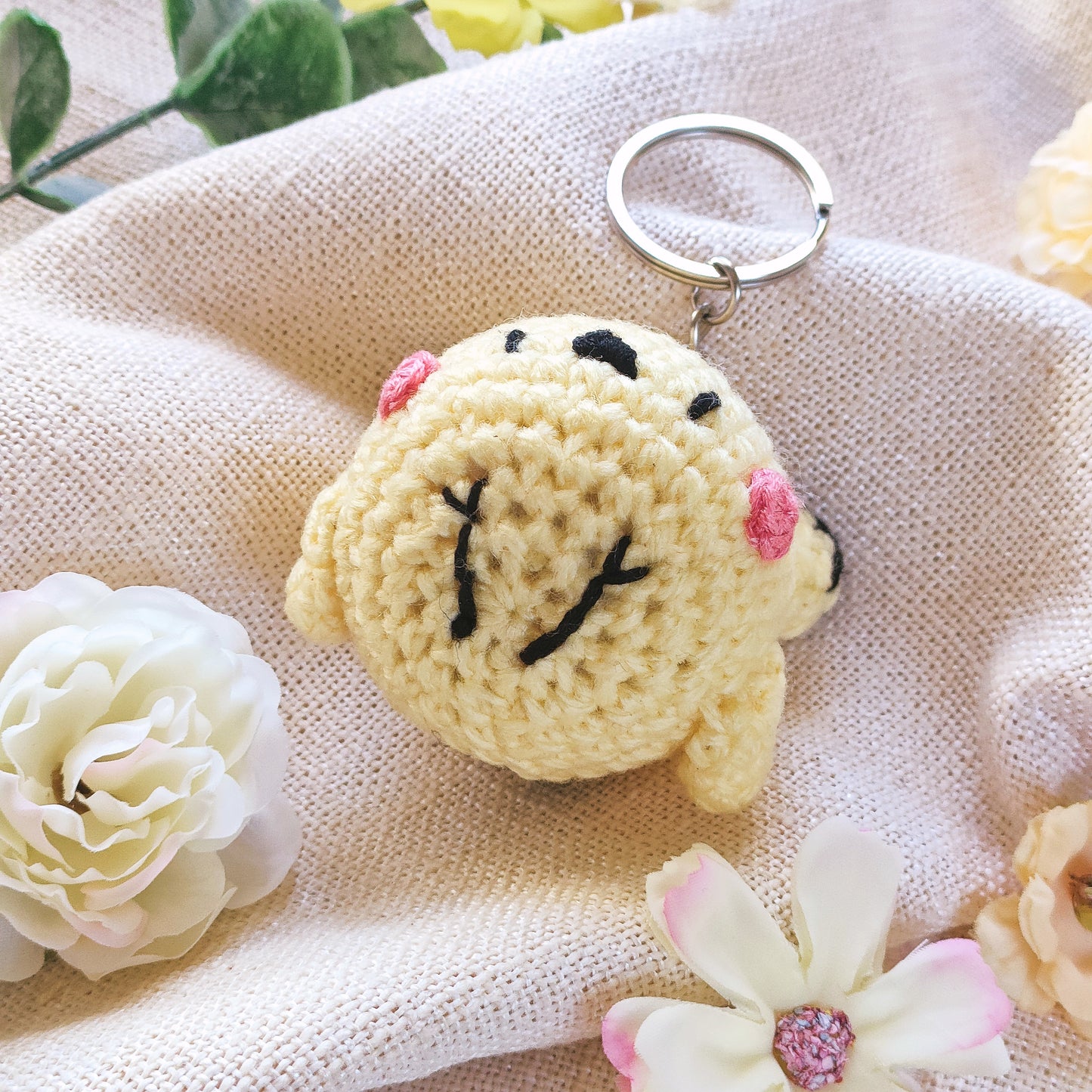 Handmade Crochet Keychain Accessory: Poketama - Pikachu(PikaTama)