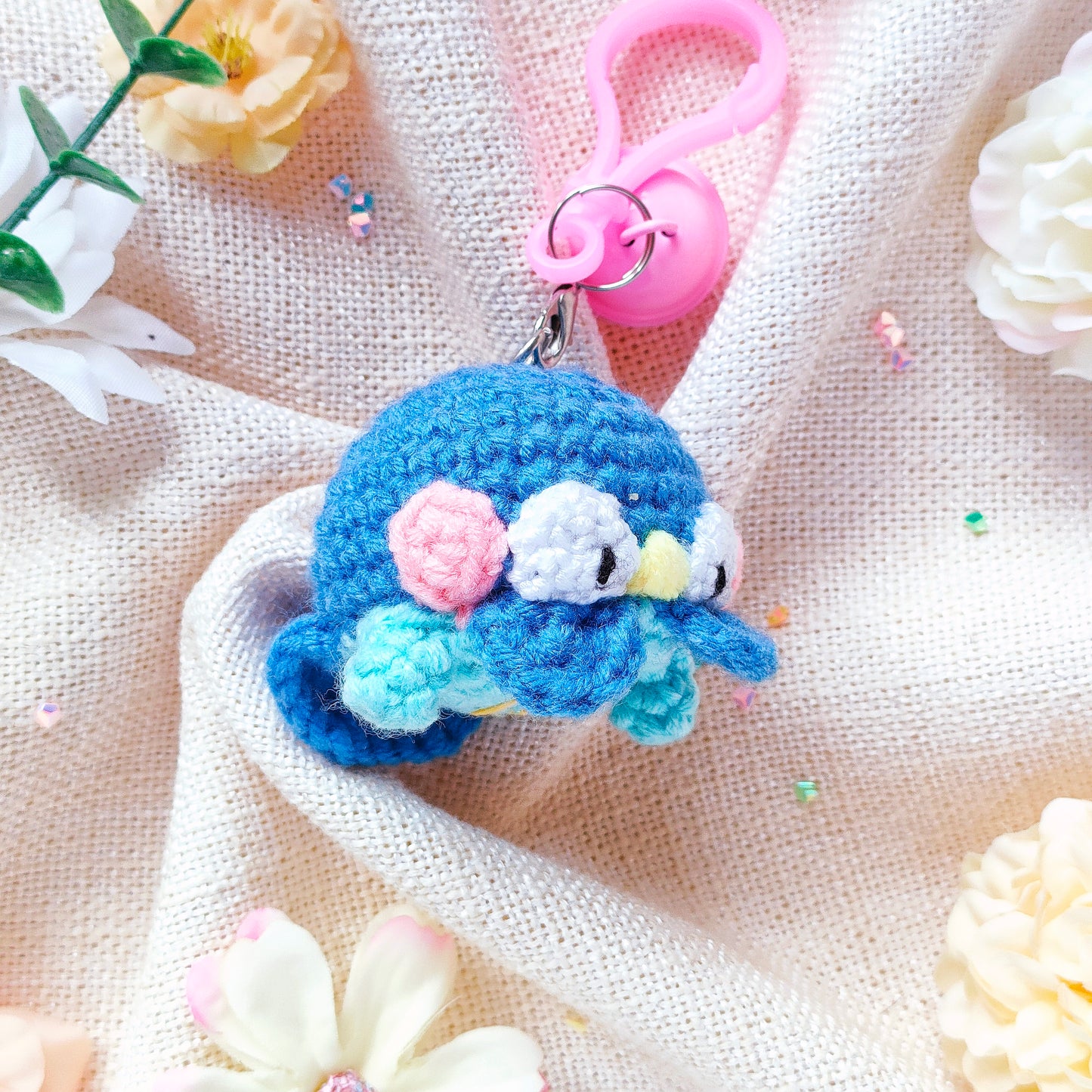 Handmade Crochet Keychain Accessory: Poketama - Piplup(PipTama)