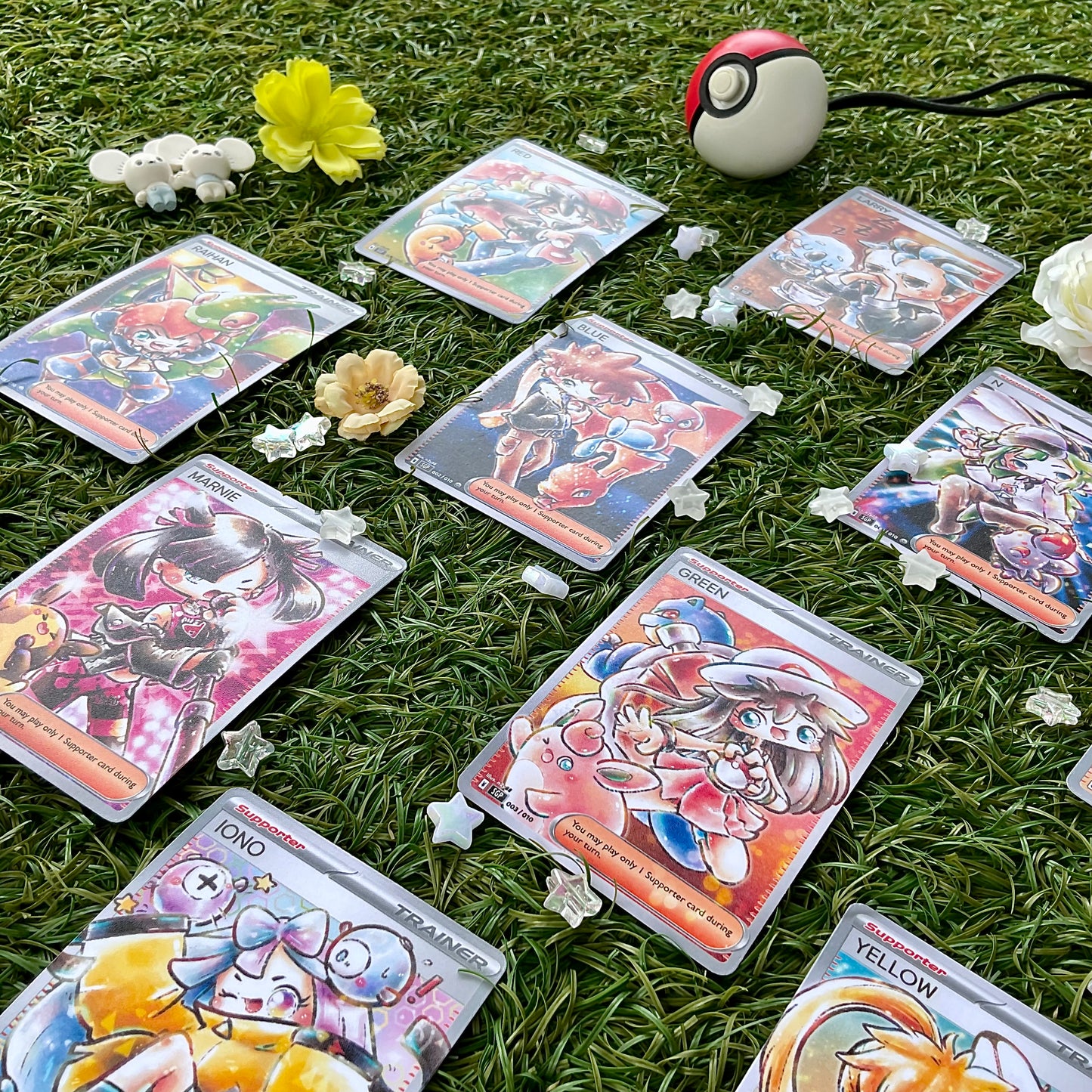 Custom Cards Set 1: Pokémon Trainers (10 designs)