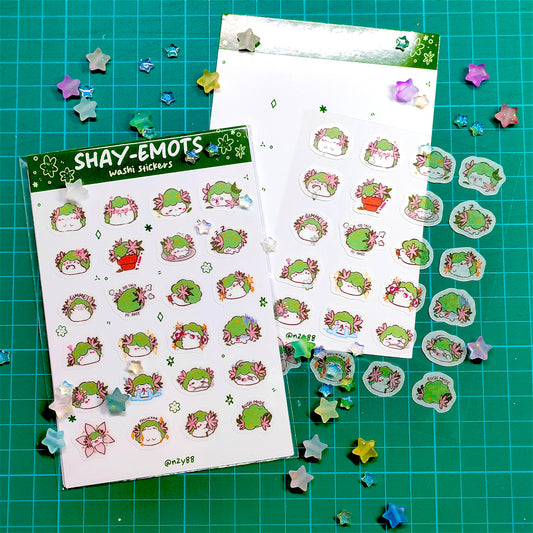 Bujo Washi Sticker Sheets: Pokemon Shaymin Emoticons