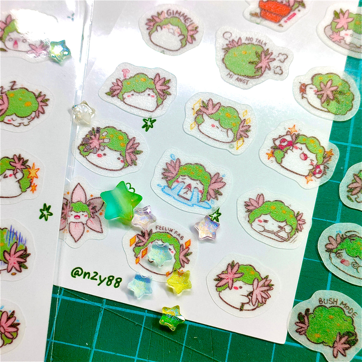 Bujo Washi Sticker Sheets: Pokemon Shaymin Emoticons