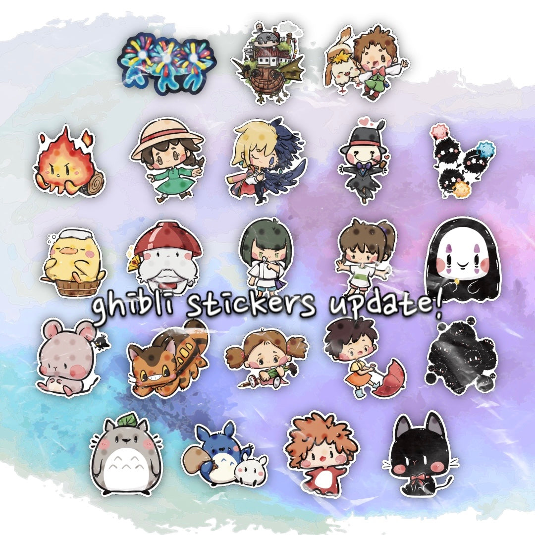 Waterproof, Holographic and Repositionable: Studio Ghibli Series Individual Stickers