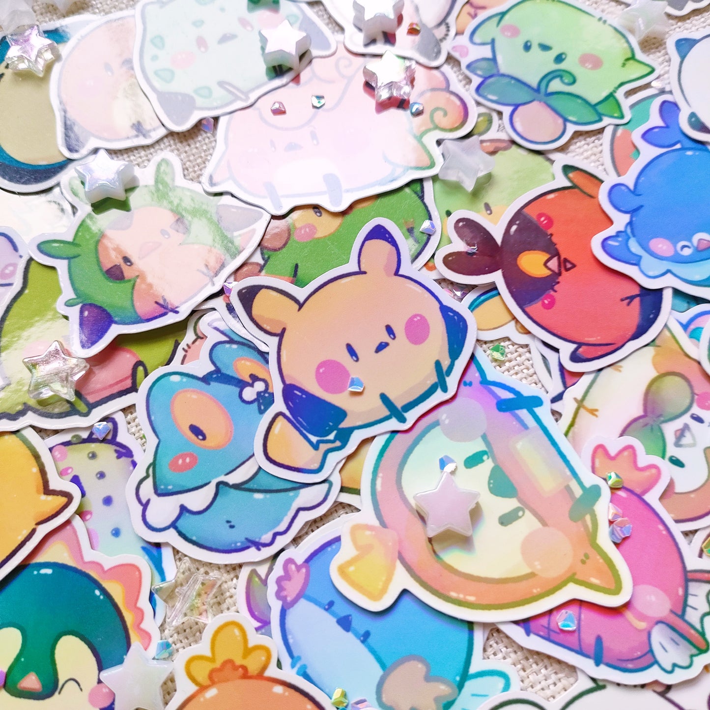 Waterproof, Holographic and Repositionable: Poketama Series Sticker Pack