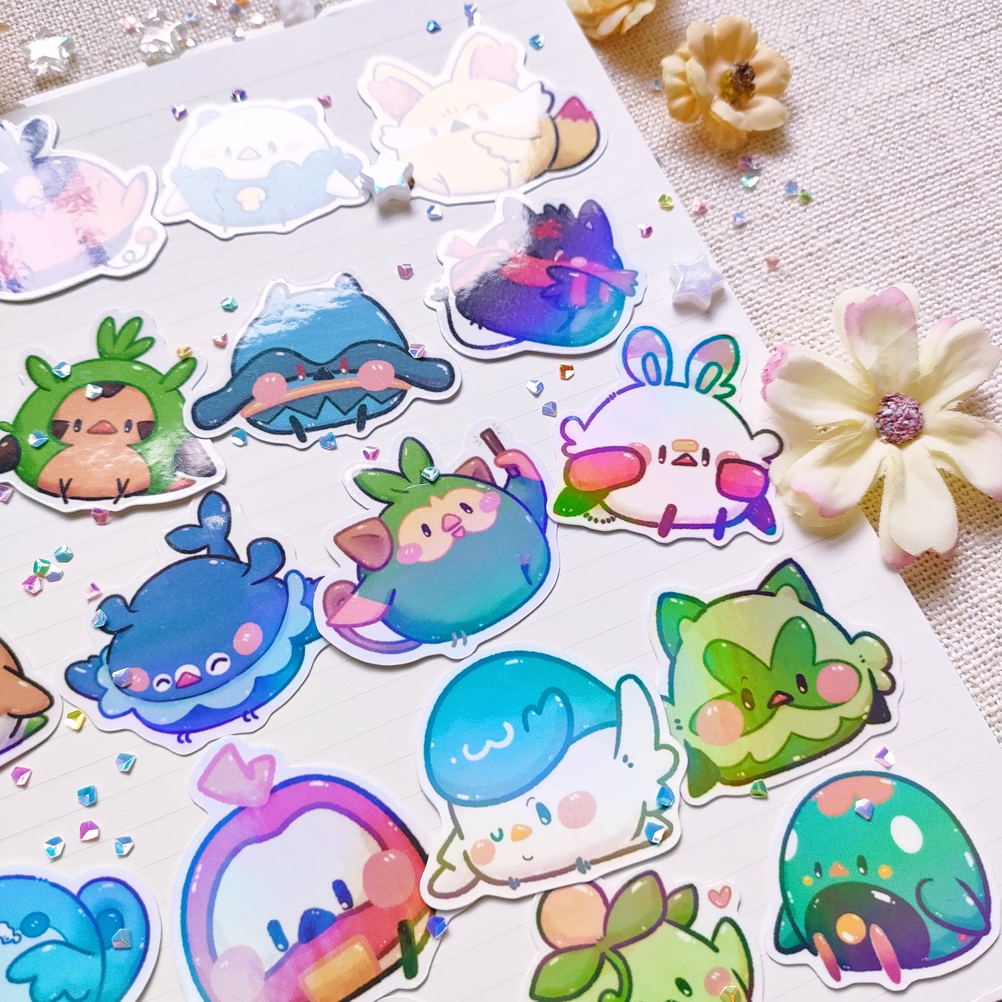 Waterproof, Holographic and Repositionable: Poketama Series Sticker Pack