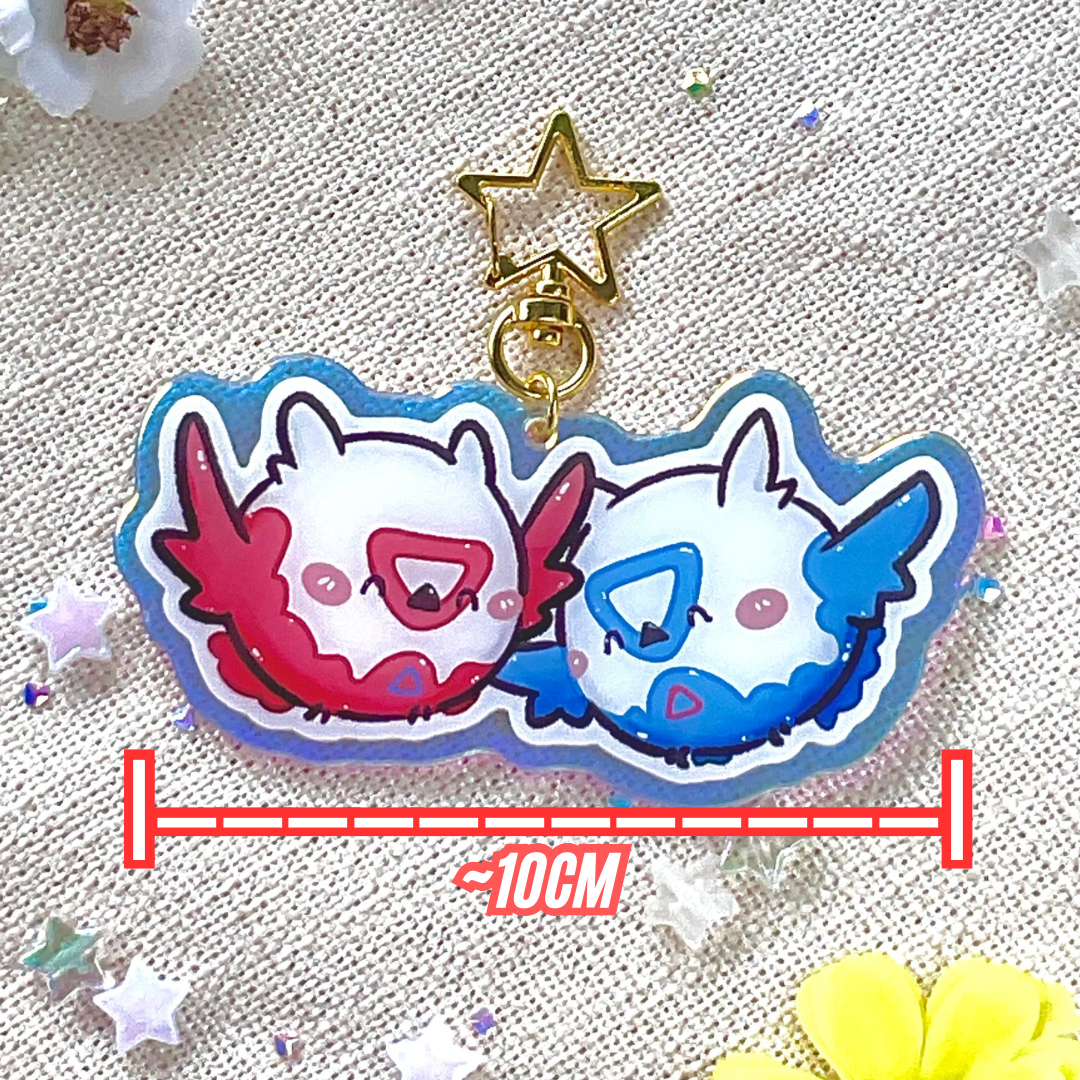 Rainbow Acrylic Charm: Poketama Latias & Latios