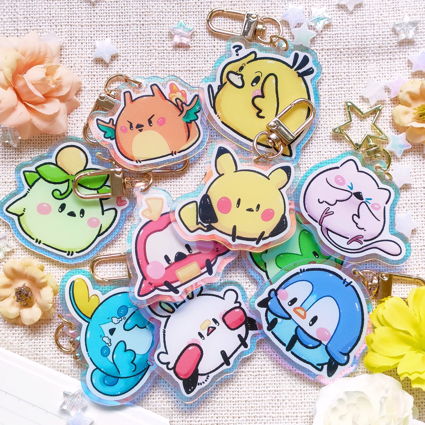 =UPDATED= Rainbow Acrylic Charms: Poketama Series