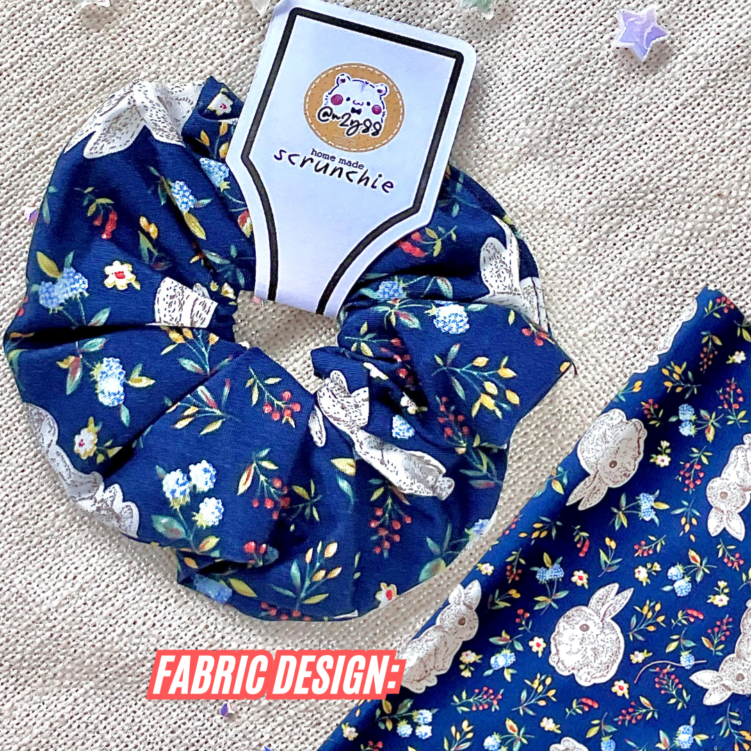 Home-Sewn Scrunchies: Floral Bunnies