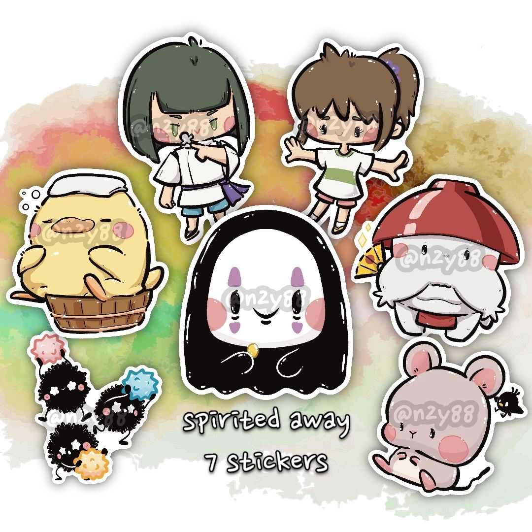 Waterproof, Holographic and Repositionable: Studio Ghibli Series Spirited Away Sticker Pack