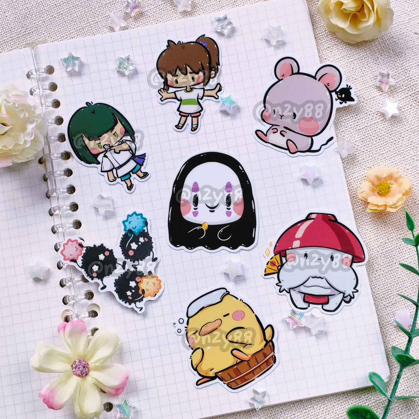 Waterproof, Holographic and Repositionable: Studio Ghibli Series Spirited Away Sticker Pack