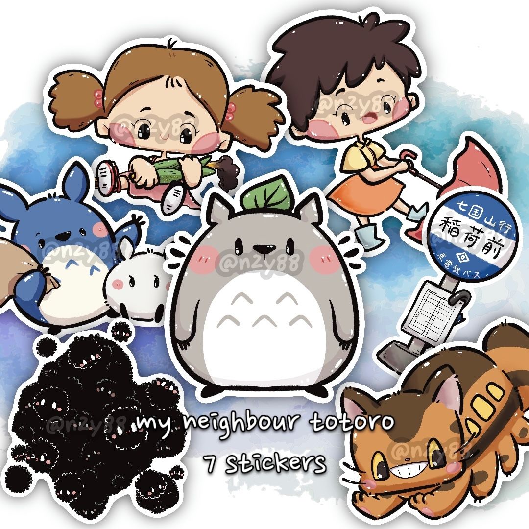 Waterproof, Holographic and Repositionable: Studio Ghibli Series Totoro Sticker Pack