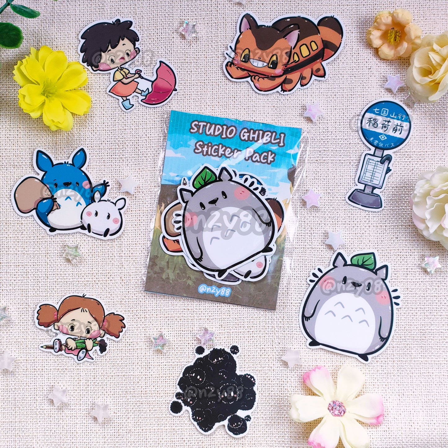 Waterproof, Holographic and Repositionable: Studio Ghibli Series Totoro Sticker Pack