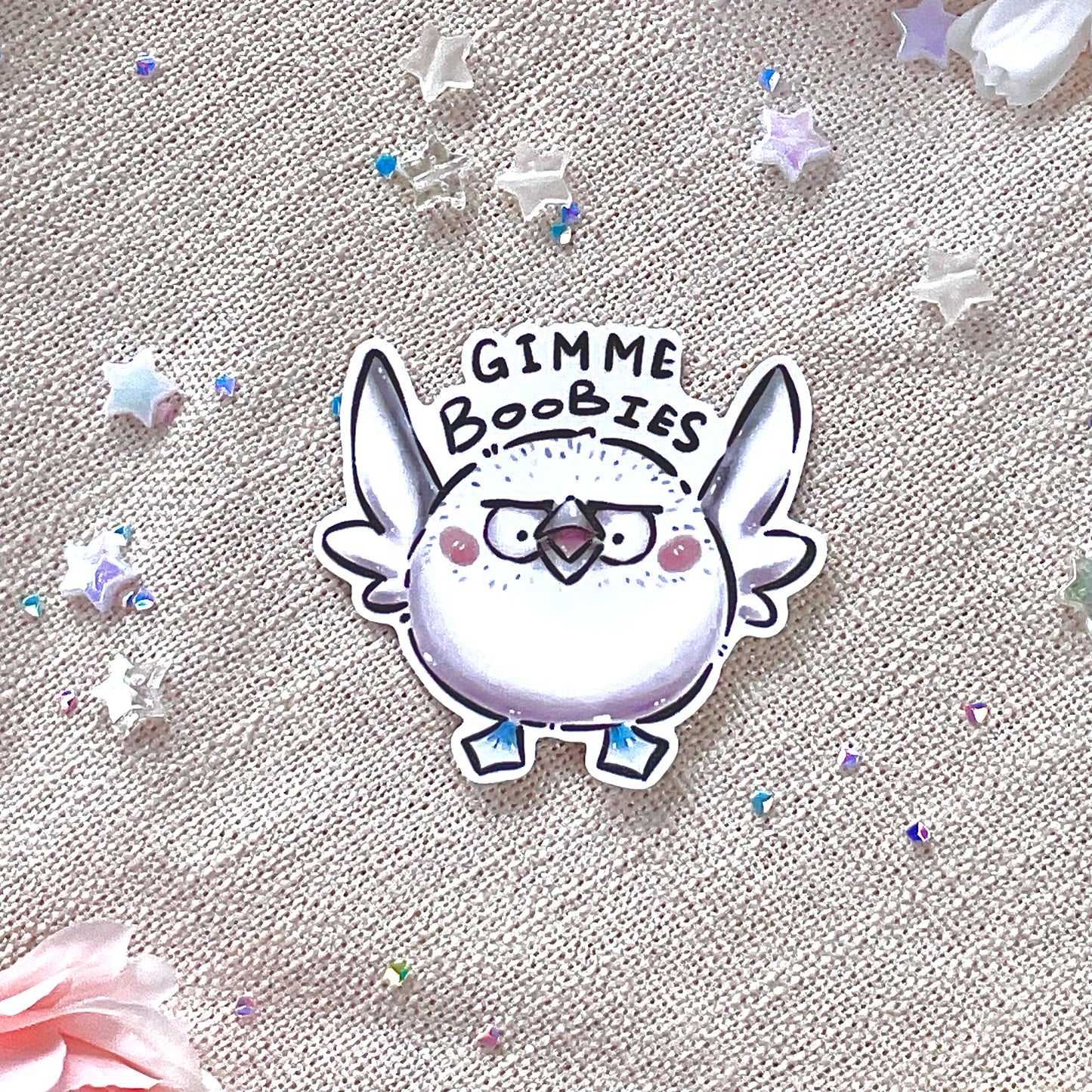 Waterproof, Laminated and Repositionable Big Stickers: Blue-footed Booby Birbs