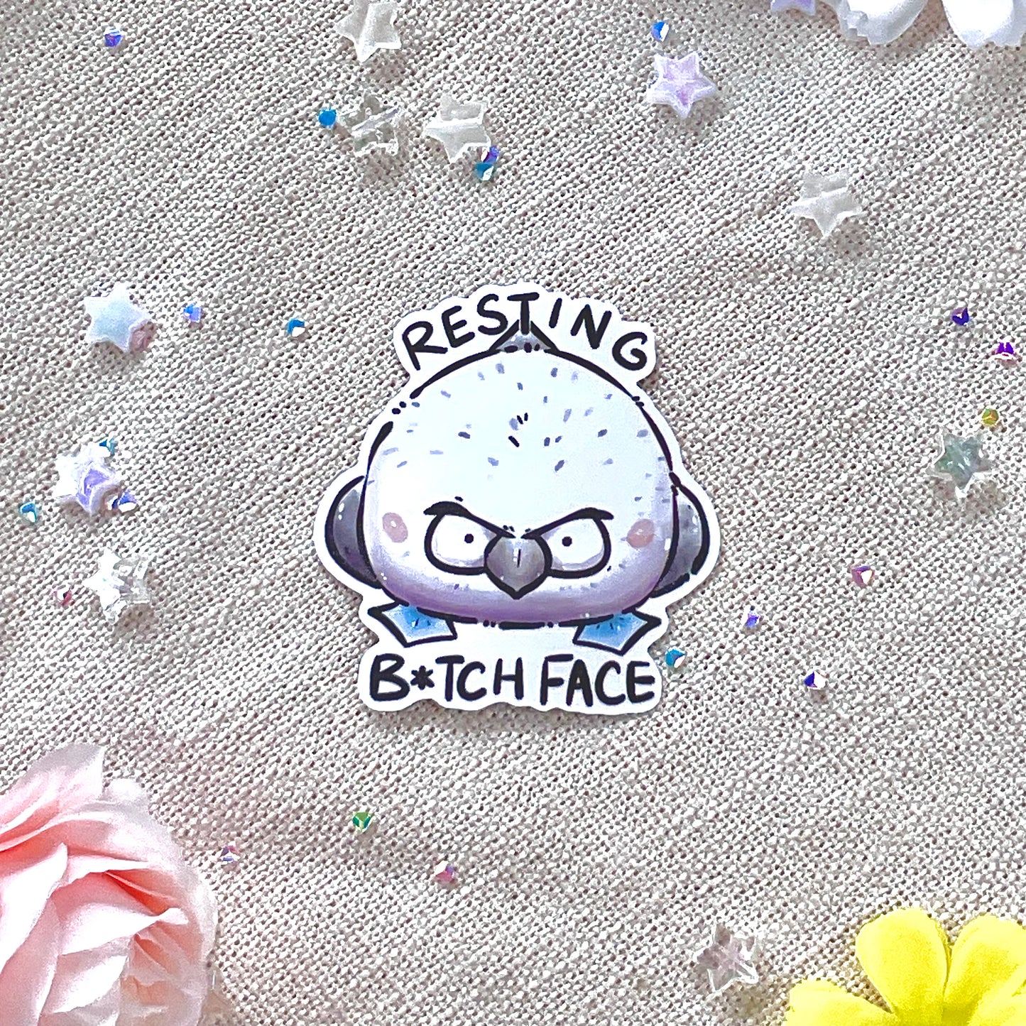 Waterproof, Laminated and Repositionable Big Stickers: Blue-footed Booby Birbs