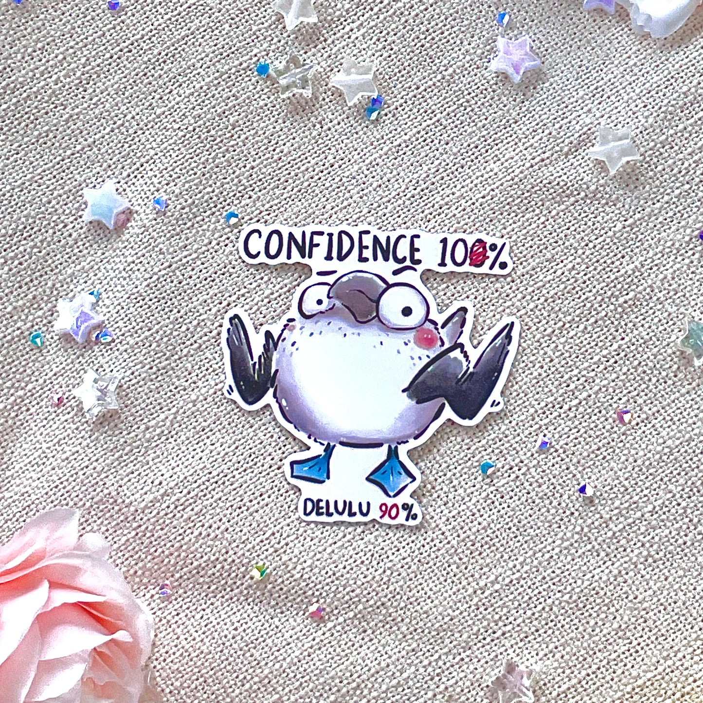 Waterproof, Laminated and Repositionable Big Stickers: Blue-footed Booby Birbs