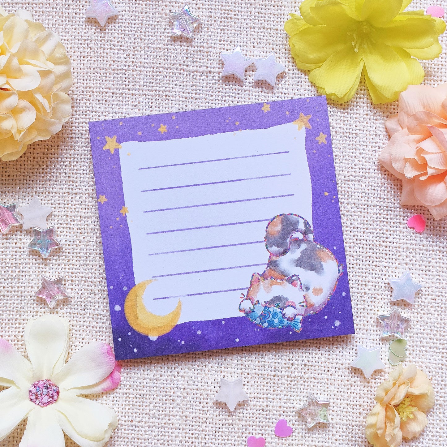 =PRICE REDUCED= Memo Pad (50 Sheets): Rainbow Line Series (Pets)