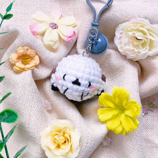 Handmade Crochet Keychain Accessory: Snow Bird Shimaenaga