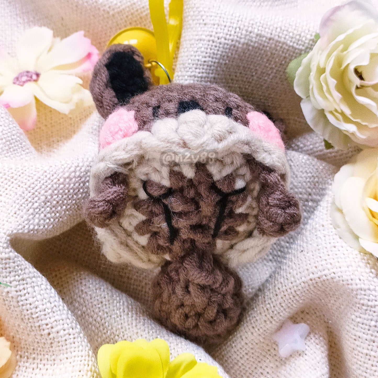 Handmade Crochet Keychain Accessory: Poketama - Eevee(EeveeTama)