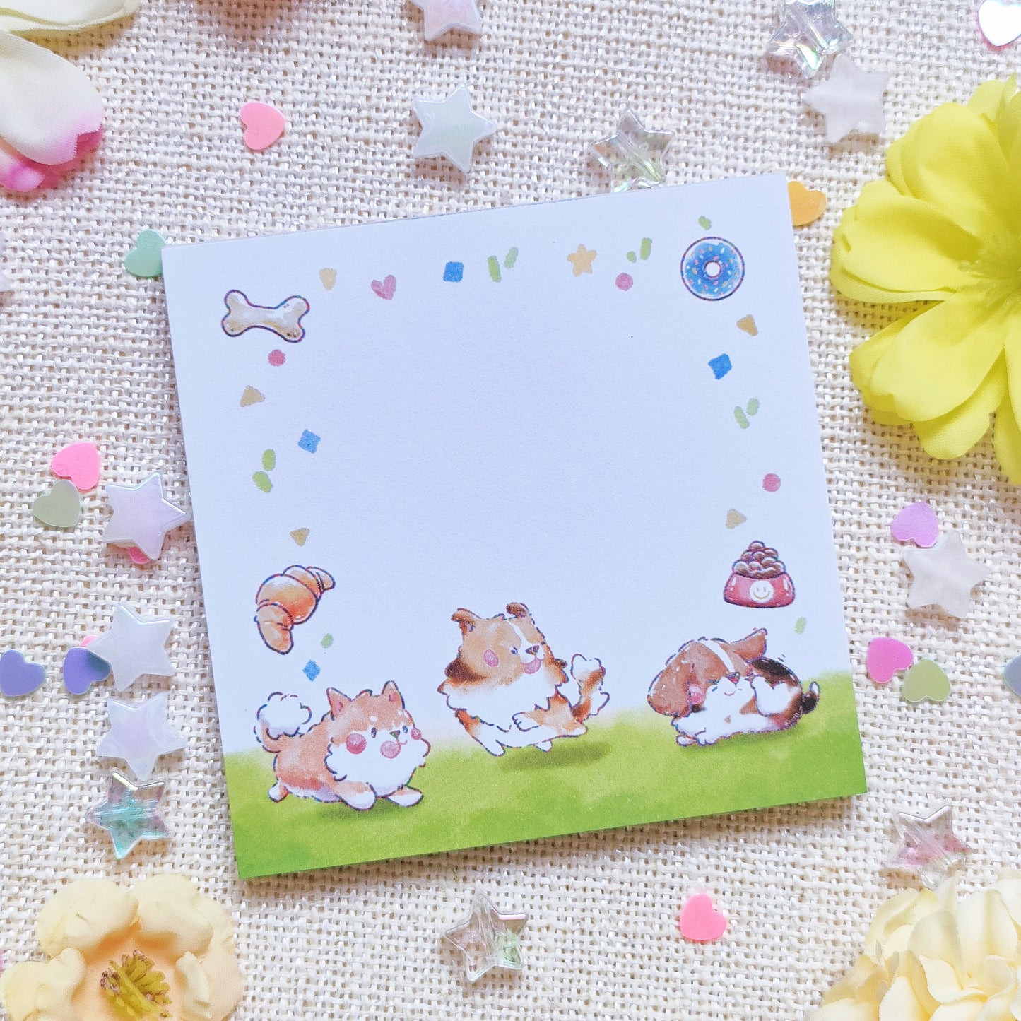 =PRICE REDUCED= Memo Pad (50 Sheets): Rainbow Line Series (Pets)