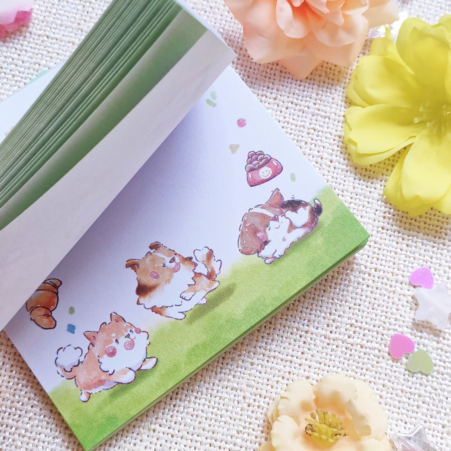 =PRICE REDUCED= Memo Pad (50 Sheets): Rainbow Line Series (Pets)