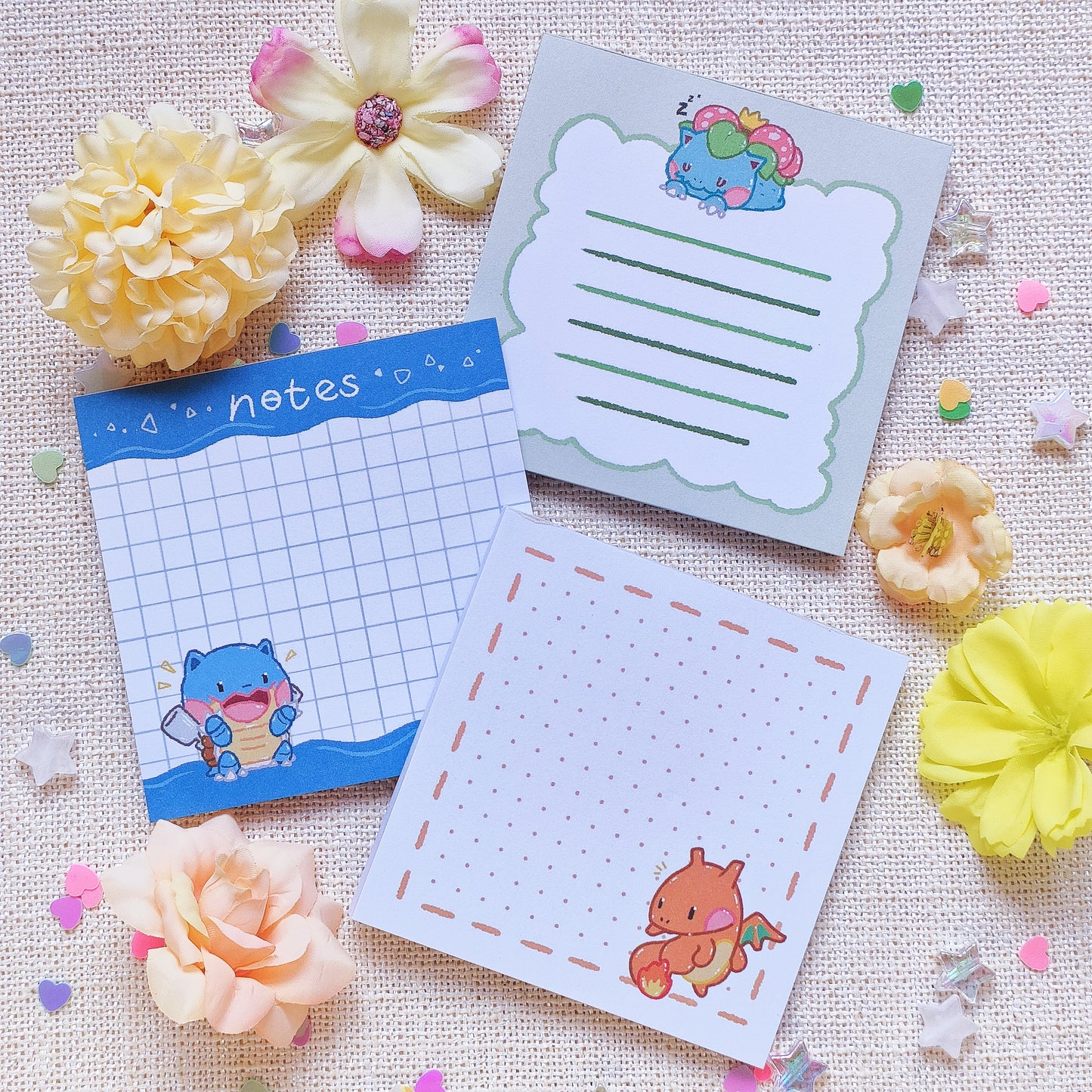 =PRICE REDUCED= Memo Pad (50 Sheets): Pkmn Gen 1 Finals Set of 3