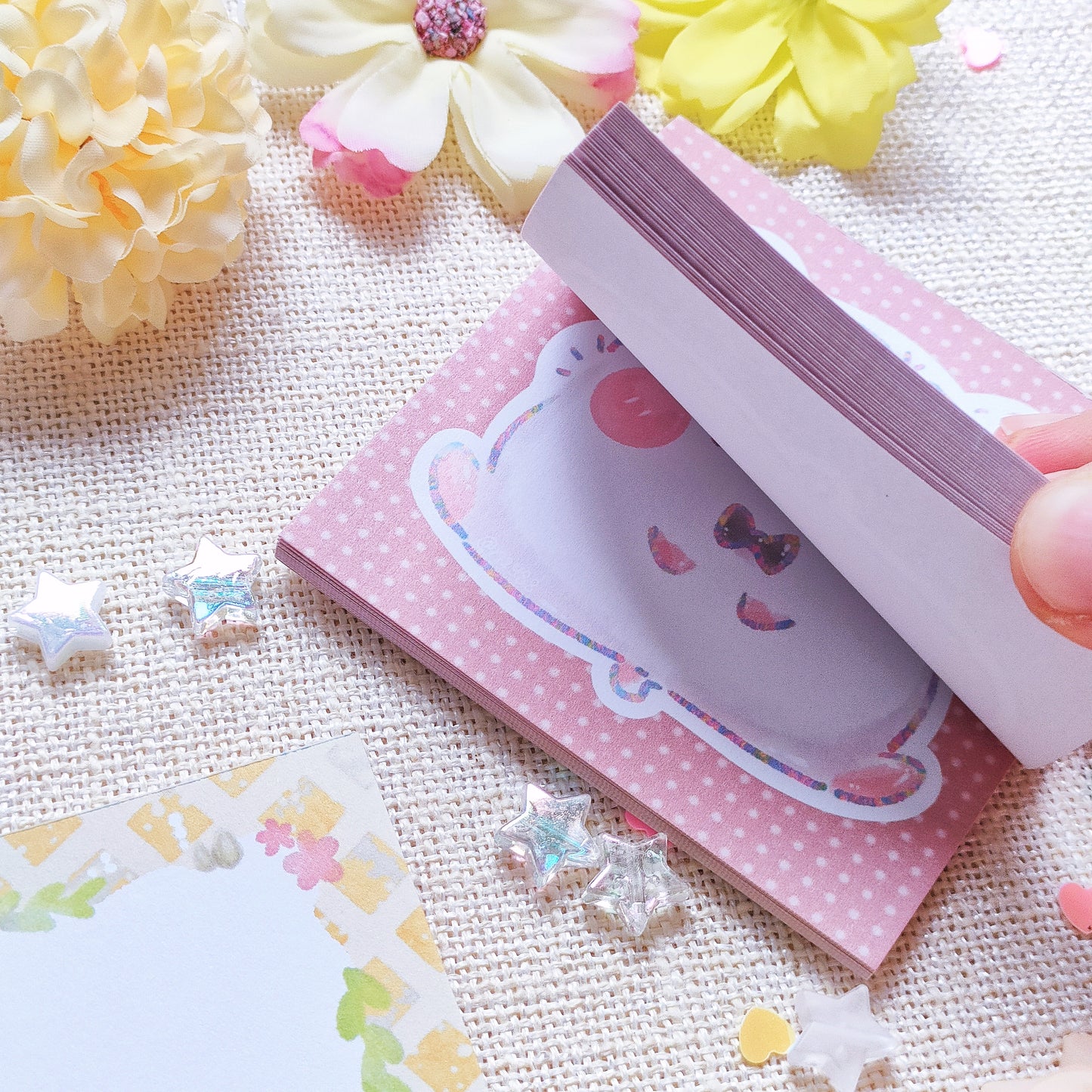 =PRICE REDUCED= Memo Pad (50 Sheets): Rainbow Line Series (Pets)