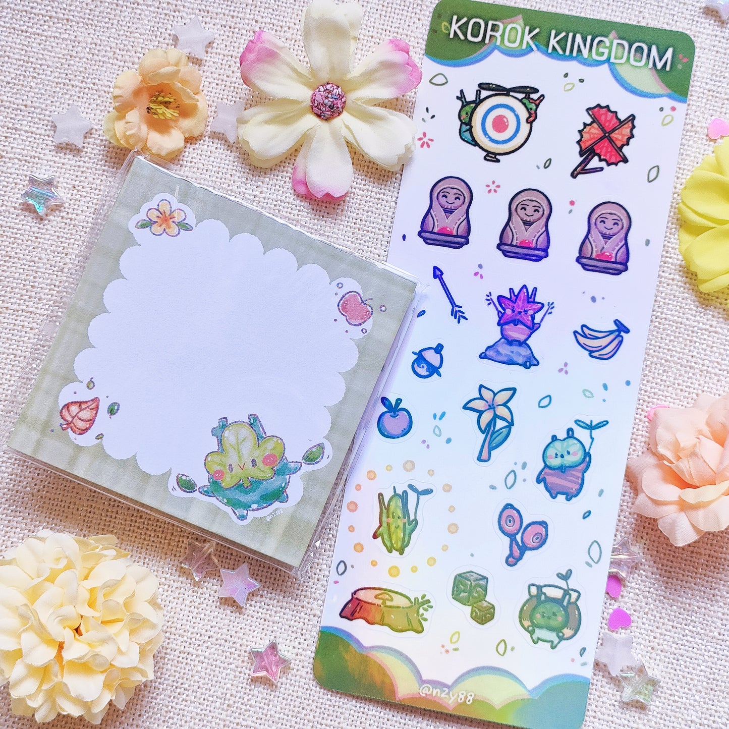 Waterproof, Holographic and Repositionable Sticker Sheets: Zelda series Koroks