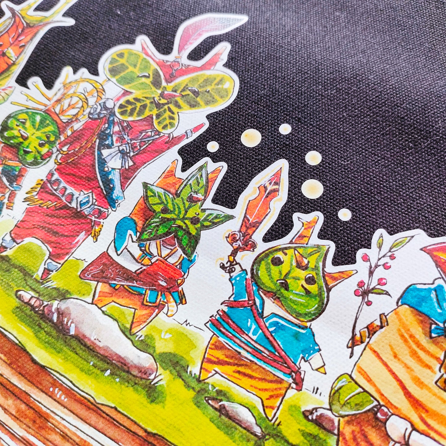 =UPDATED= Home-printed Zipper Tote bags: Linktober Challenge Illustrations