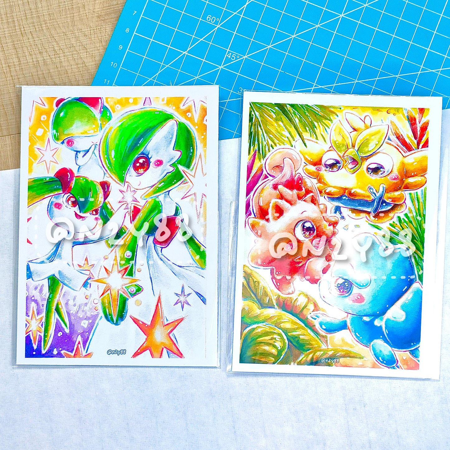 *Updated* A6/A5 Photo Prints: Pokémon Watercolor/Acrylic Paintings