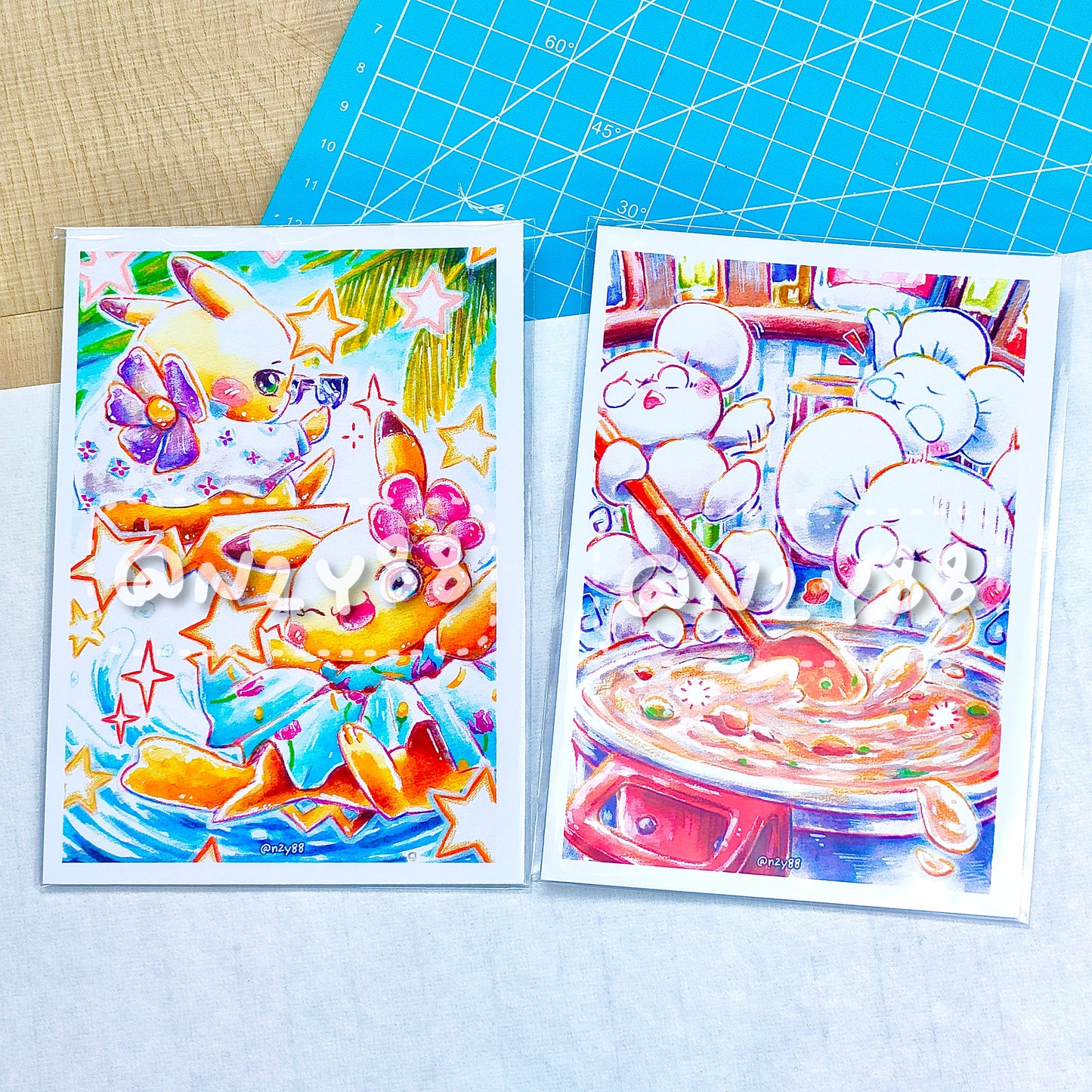 *Updated* A6/A5 Photo Prints: Pokémon Watercolor/Acrylic Paintings