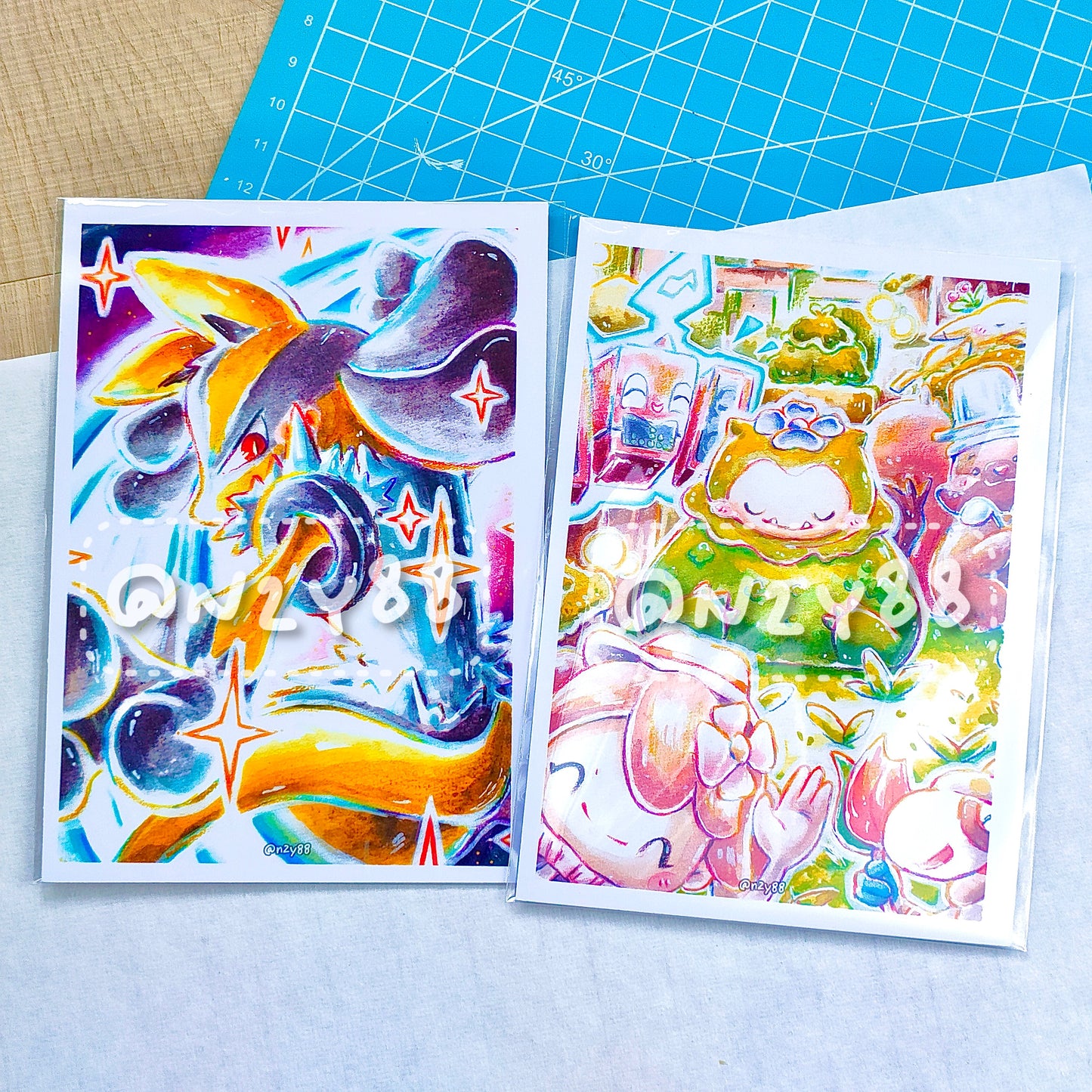*Updated* A6/A5 Photo Prints: Pokémon Watercolor/Acrylic Paintings