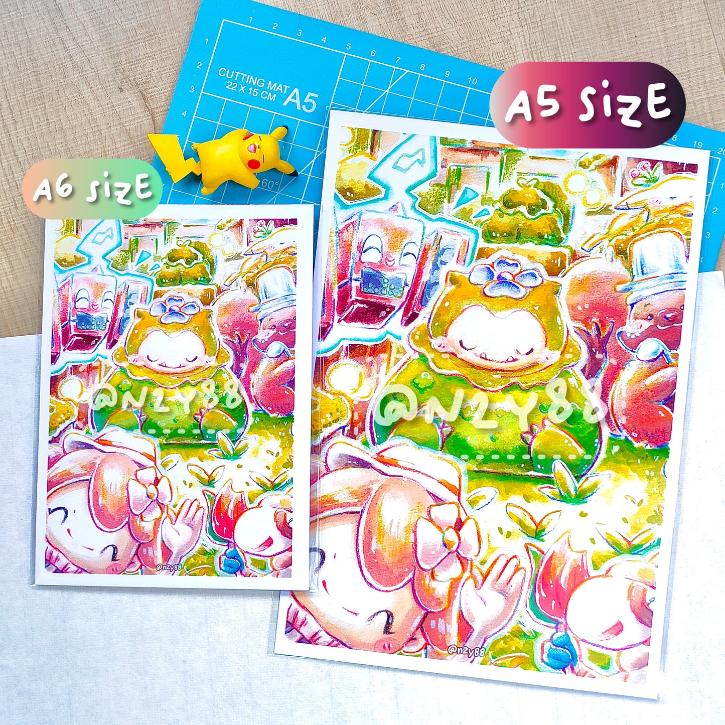 *Updated* A6/A5 Photo Prints: Pokémon Watercolor/Acrylic Paintings