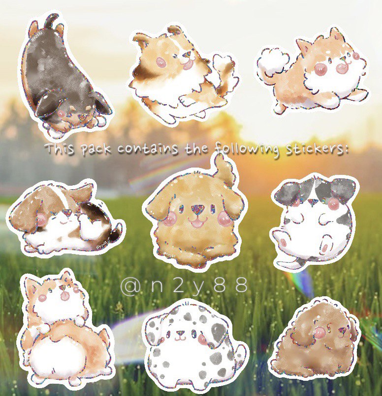 Waterproof, Holographic and Repositionable: Rainbow Series (Pets) Sticker Packs