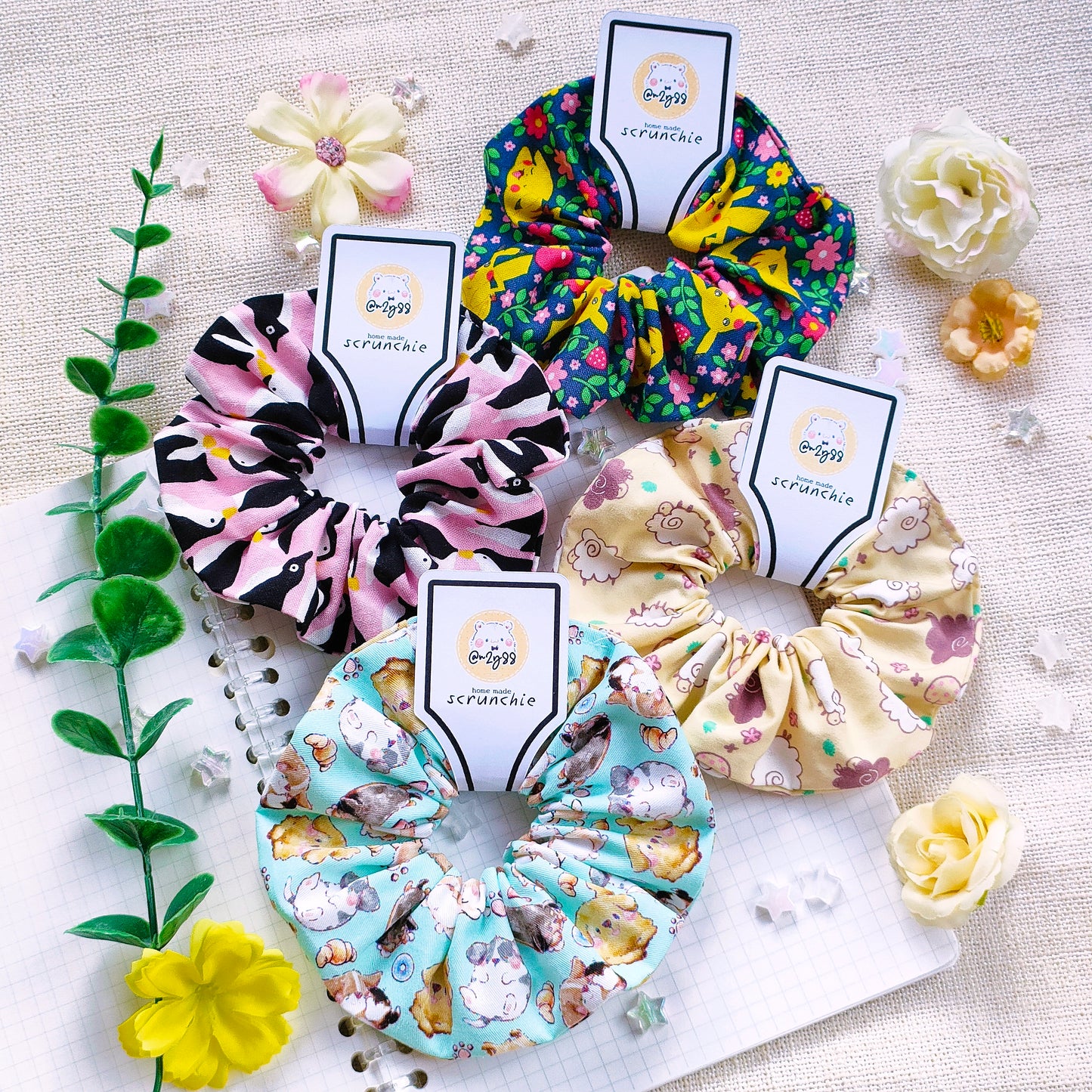 Home-Sewn Scrunchies: Doggos