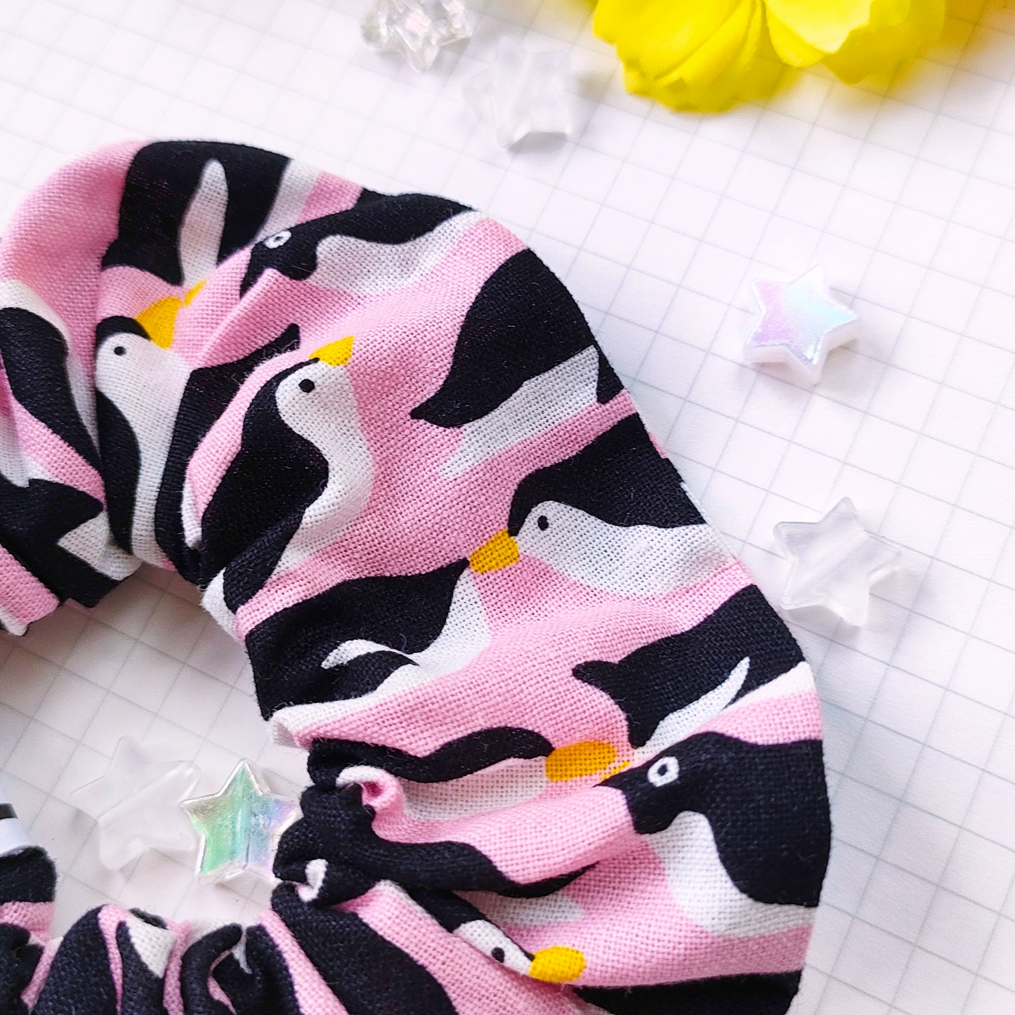 Home-Sewn Scrunchies: Penguins