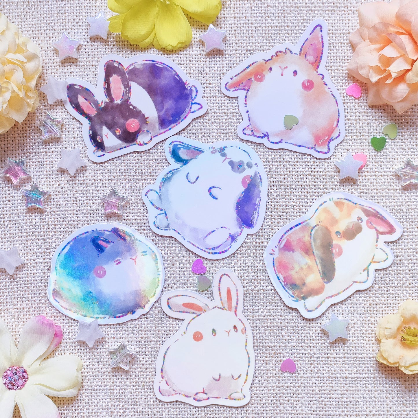 Waterproof, Holographic and Repositionable: Rainbow Series (Pets) Sticker Packs