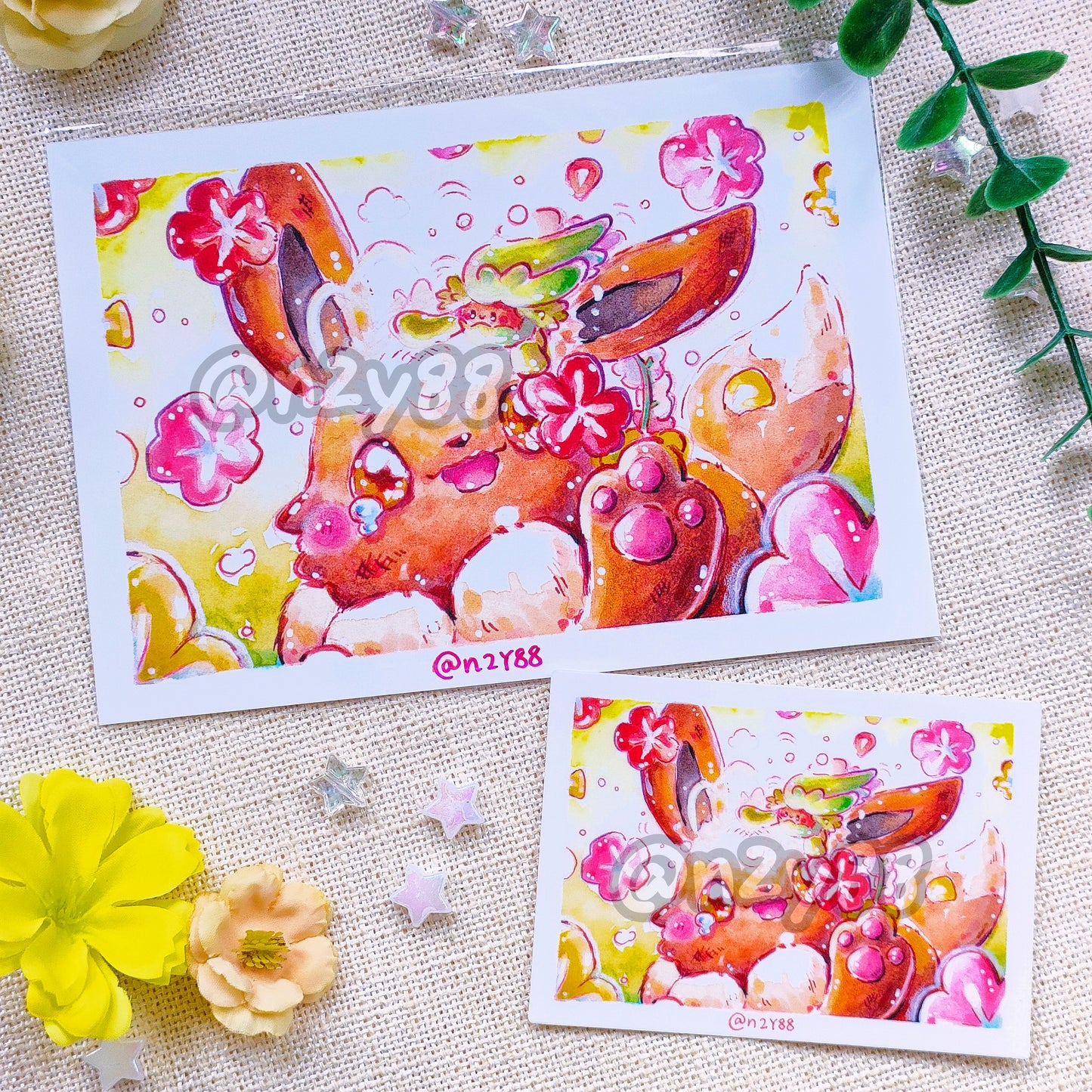 Card Sized Photo Prints: World Watercolor Month x Pkmn (10 designs)